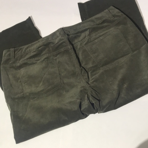 Talbots woman petites green corduroy pants signature boot sz 22wp - Picture 4 of 6